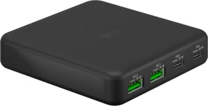 Goobay 61772 Ladegerät für mobile Geräte: Digitalkamera, Kopfhörer, Mobiltelefon, Laptop, Smartwatch, Tablet, schwarz, Wechselstrom, Schnellladung, intern