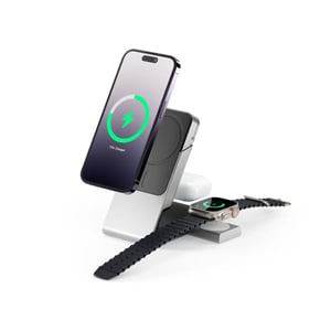 ALOGIC Matrix+ 3-in-1 5000 mAh Wireless Charging Black, Silver