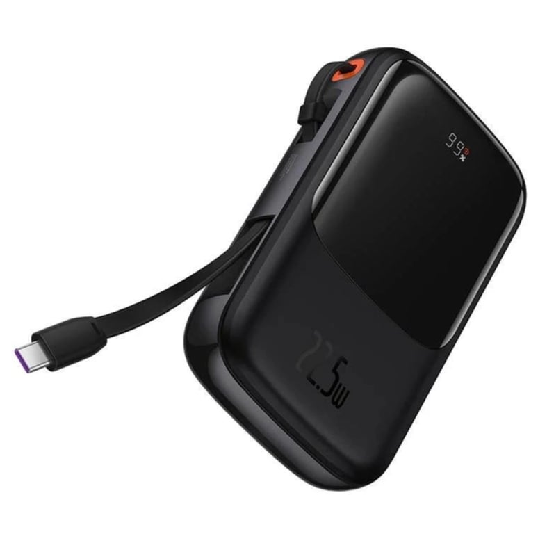 фото Зовнішній акумулятор (павербанк) Baseus Qpow 10000mAh 22.5W Black (PPQD060101)
