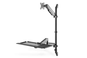 Digitus Flexibler Steh-/Sitz-Arbeitsplatz zur Wandmontage, Einzelmonitor
