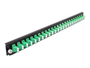DeLOCK 19-Zoll-Frontpanel, 24 LC-Duplex-Anschlüsse, grün