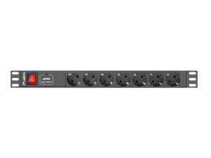 Lanberg PDU-07F-0200-IEC-BK rozdzielacz zasilania PDU 7 x gniazdo sieciowe 1U Czarny