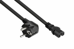 Kabelmeister SK0150-S050 kabel zasilające Czarny 5 m Wtyczka zasilająca typu E+F IEC C15