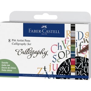 Faber-Castell 167508 penna Svart, Blå, Brun, Guld, Grön, Grå, Rosa, Vit 8 st.