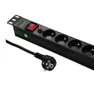 Qoltec 53996 2 m 8-outlet power strip, Indoor, Gray, White