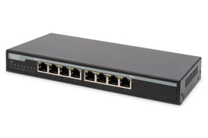 Digitus 8-portars Gigabit PoE-switch för skrivbord, 10/100/1000 Mbps