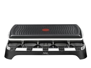 Tefal RE4588 raclettegrill för 10 personer, 1350 W, svart, rostfritt stål