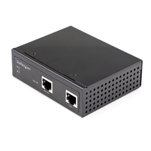 StarTech POEINJ1G90W nätverksförlängare Nätverksförstärkare Svart 10, 100, 1000 Mbit/s