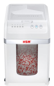 HSM Autofeed X300 Aktenvernichter – Zerkleinerung durch Schneiden der Partikel, 52 dB, 23 cm, Silber, Weiß