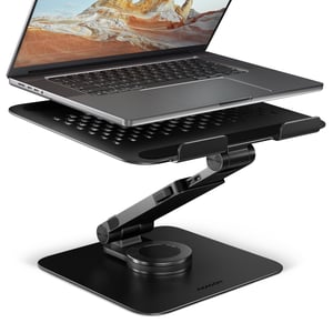 Axagon STND-LRB Laptop-Ständer, 360° drehbar, Doppelgelenk, ausziehbar Ständer für Notebooks und Tablets Schwarz 43,9 cm (17,3")