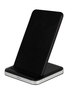 Vivanco QICHARSTANDVV10 Smartphone Aluminium, Schwarz USB Kabelloses Laden Schnellladen Intern