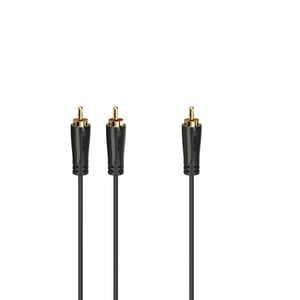 Hama 00205097 5 m RCA Audio Cable, 2 x RCA, Black