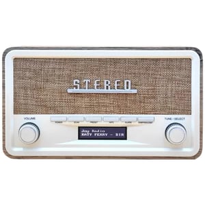 Denver DAB-18LW digital radiomottagare, brun, vit