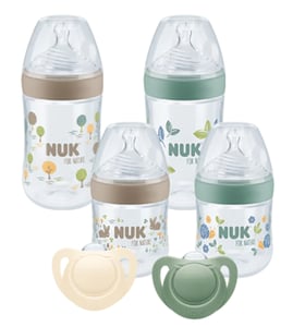 NUK 10225680 150 ml feeding bottle Beige, Brown, Green, Clear 260 ml Polypropylene (PP)