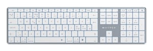 HYPER HS2310NO klawiatura Dom/Biuro Bluetooth QWERTY Skandynawia Szary