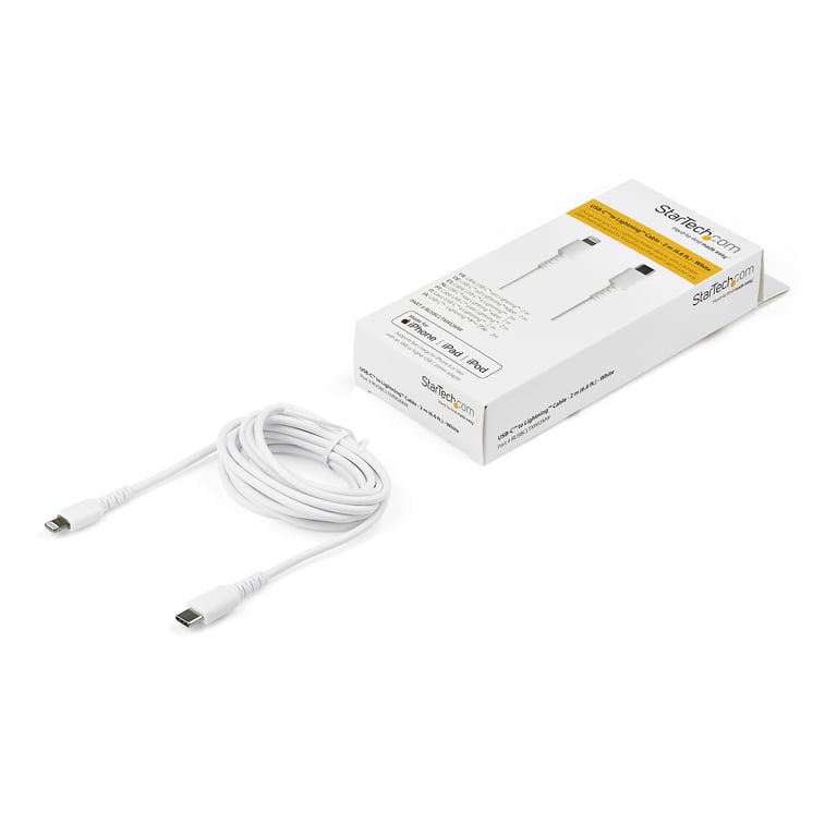 StarTech RUSBCLTMM2MW kabel do telefonu Biały 2 m USB C Lightning