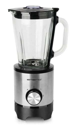 Emerio BL-130988 mixer 1,5 l Bärbar mixer 500 W Svart, Rostfritt stål, Genomskinlig