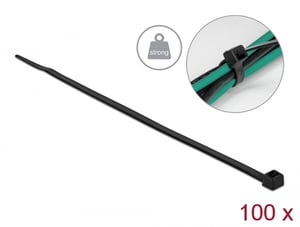 DeLOCK Förstärkt trityka D 200 x S 4,8 mm svart, 100 st.