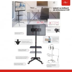 ART STO S-09 Stolik pod telewizor lub centrum rozrywki