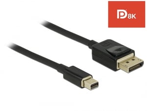 DeLOCK 84928 DisplayPort-Kabel, 2 m, Mini DisplayPort, schwarz