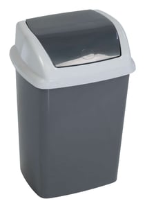 MAUL 9520587 papperskorg 5 l Rektangulär Plast, polypropen (PP) Mörkgrå, Vit