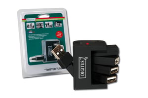 Digitus USB 2.0 Swivel Hub 4-portar 480 Mbit/s Svart