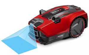Einhell Flexo Cam Plus 600 Robot Lawn Mower, Battery-Powered, Black, Red, Silver