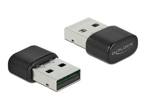 DeLOCK Adapter USB Bluetooth 4.2 i Dualband WLAN ac/a/b/g/n 433 Mbps