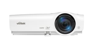 Vivitek DX283-ST Datenprojektor – DLP-XGA-Kurzdistanzprojektor (1024 x 768) mit 3600 ANSI-Lumen, 3D-kompatibel, weiß
