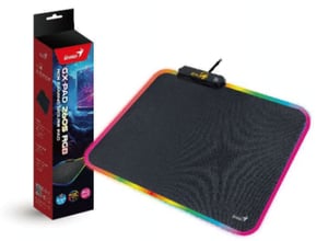 Genius Musmatta GX GAMING GX-musmatta 260S RGB, textil, svart, 260x240 mm, 3 mm, musmatta för spelare, svart