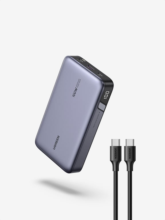 Фото Внешний аккумулятор (пауэрбанк) Ugreen PB720 20000mAh 100W Grey (25188)