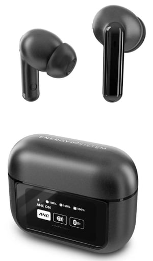 Energy Sistem Display ANC Zestaw słuchawkowy True Wireless Stereo (TWS) Douszny Połączenia/muzyka USB Type-C Bluetooth Czarny