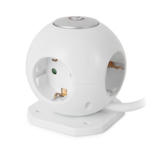 Entac ESC1.5G3-USB-GLOBE rozgałęziacz 1,5 m 3 x gniazdo sieciowe Wewnętrzna Biały