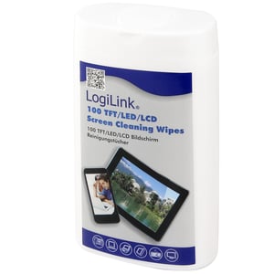 LogiLink RP0010 rengöringsset för LCD-/TFT-/plasmaskärmar Torr rengöringsduk för skärmar