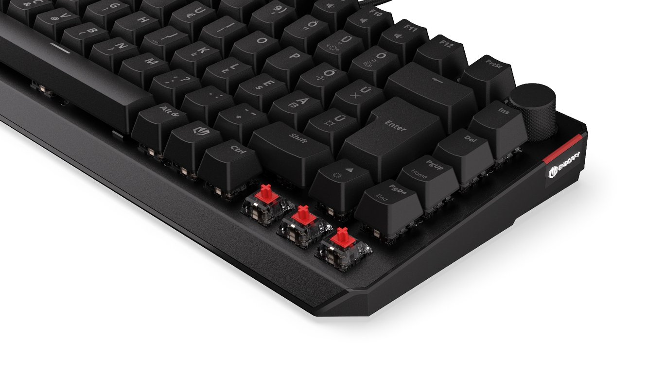 ENDORFY EY5E007 klawiatura Gaming USB Węgierski Czarny