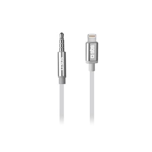 SBS TEADAPTIPJACK35W Audiokabel 1 m 3,5 mm Lightning Weiß