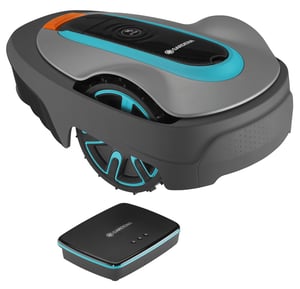 Gardena SILENO city 600 Robot Lawn Mower, Battery-Powered, Blue, Gray