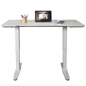 Maclean MC-830 Standing Desk Frame, Electric, 2-Leg, Gray