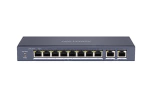Hikvision DS-3E0310P-E/M Unmanaged L2 Fast Ethernet (10/100) Netzwerk-Switch mit PoE-Unterstützung, schwarz