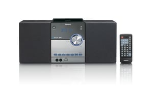 Lenco MC-150 bärbart stereosystem Analogt och digitalt 22 W DAB, DAB+, FM, PLL Svart, silver MP3-spelare