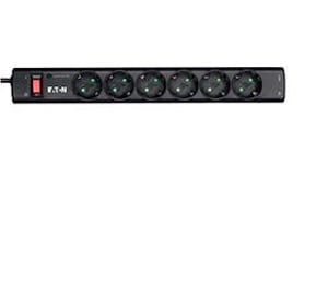 Eaton PS6TD ochrona przeciwprzepięciowa Czarny, Biały 6 x gniazdo sieciowe 220 - 250 V 1 m