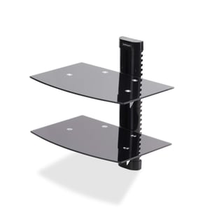 StarTech 2B-WALL-MOUNT-SHELF Audio/Video Equipment Shelf, Black Glass