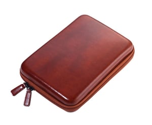 TROIKA CBO25/BR Organizer, Faux Leather, Brown Velvet