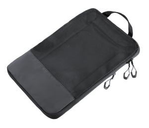 TROIKA BBL71 Aufbewahrungstasche, rechteckig, Polyurethan (PU), Polyester, schwarz