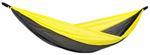 AMAZONAS Adventure Hammock Single-Person Hanging Hammock. Nylon, Ripstop. Black, Yellow