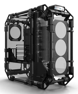 Alphacool Apex Pro Skeleton Full Tower Czarny, Carbon