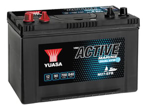 Yuasa M27EFB EFB-Autobatterie (Enhanced Flooded Battery) 90 Ah, 12 V, 700 A, für den Schiffsbereich