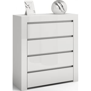 Topeshop D4 VIT GLANSIG byrå