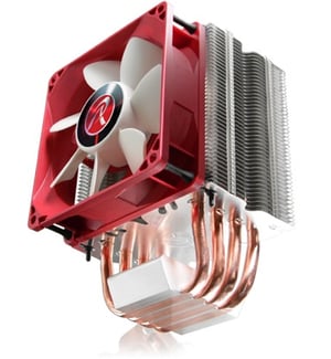 RAIJINTEK Aidos Procesor Chlodnica/wentylator 9,2 cm Miedziany, Metaliczny, Czerwony