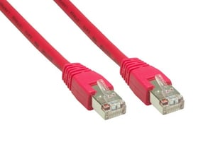 Alcasa Cat. 6 S/FTP, 1m kabel sieciowy Czerwony Cat6 S/FTP (S-STP)